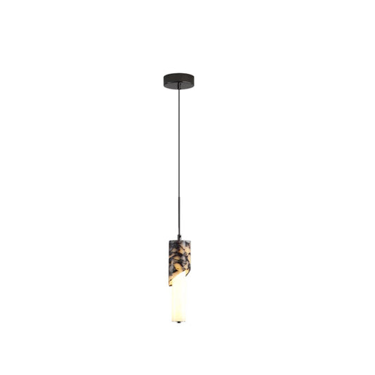 Adjustable linear marble chandelier
