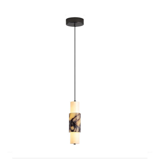 Simple marble pendant light