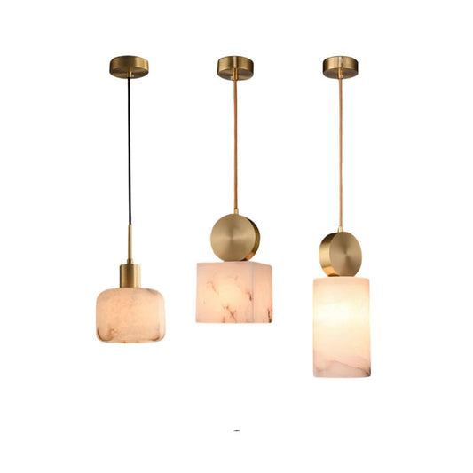 All Brass Alabaster Pendant Lamp