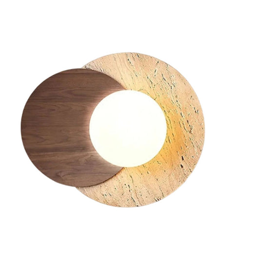 Lunar Eclipse Travertine Wall Lamp