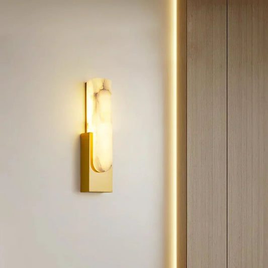 Alabaster Rectangle Wall Sconce