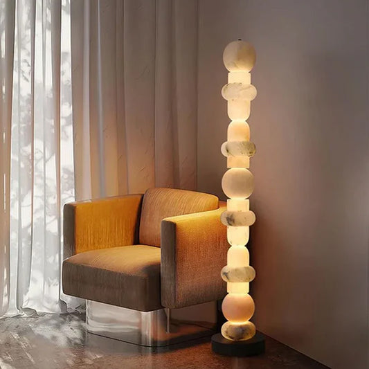 Alabaster decorative floor lamp
