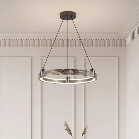 Living Room Ring Marble Chandelier