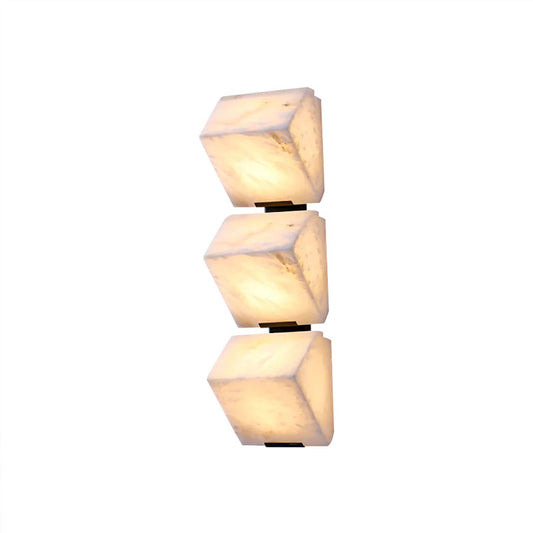 Irregularly Shaped Alabaster Wall Lamp