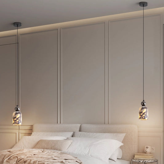 Simple marble translucent chandelier
