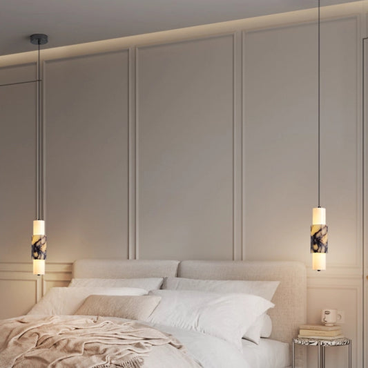 Simple marble pendant light