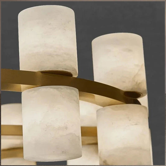 Luxury Alabaster Chandelier D39.4“