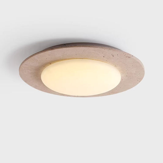 Round Travertine Ceiling Light