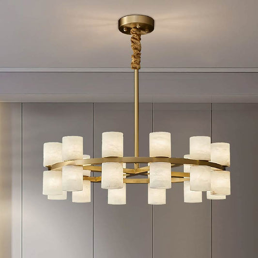 Luxury Alabaster Chandelier D39.4“