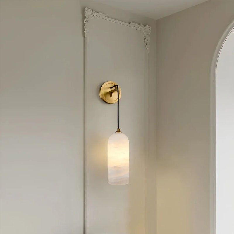 Modern Petra Alabaster Wall Sconce