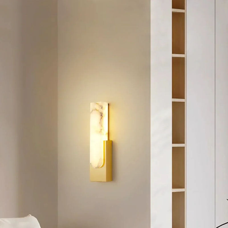 Alabaster Rectangle Wall Sconce