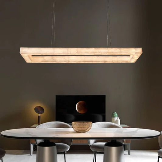 Vintage Rivage Round Calcite Alabaster Chandelier Collection Wide 31" 40" for foyer decor