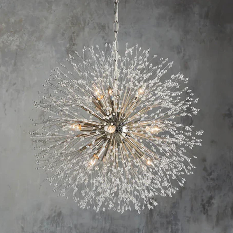 Dandelion Round Chandelier 22"30"43" SILVER 30" 3000K