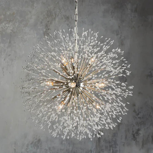 Dandelion Round Chandelier 22"30"43" SILVER 30" 3000K