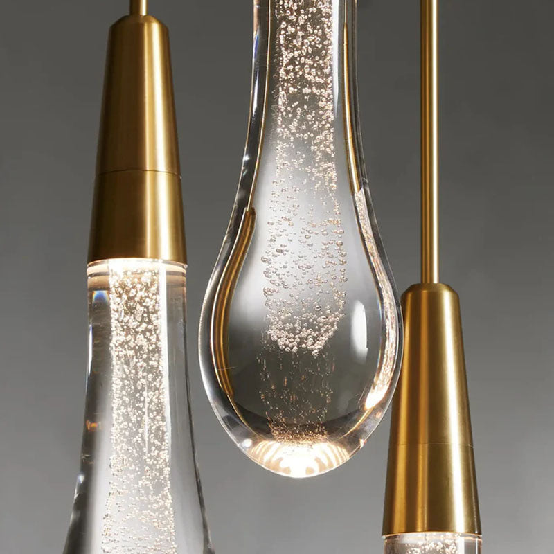 Solitaire Glass Linear Chandelier Lighting 37'' 50'' 70'' 87"W 120"W