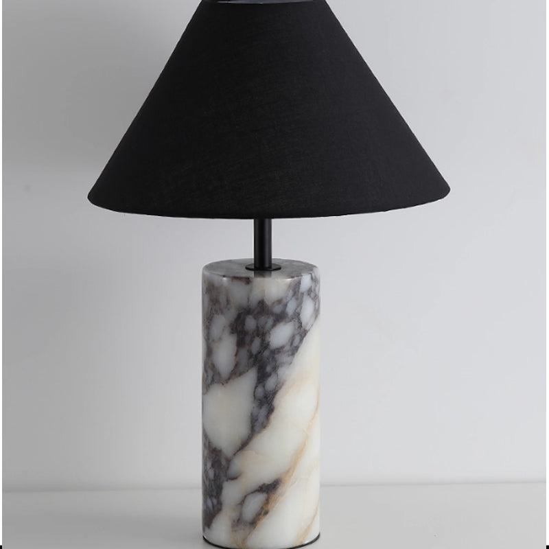 Marble Table Lamp Balck Lampshade