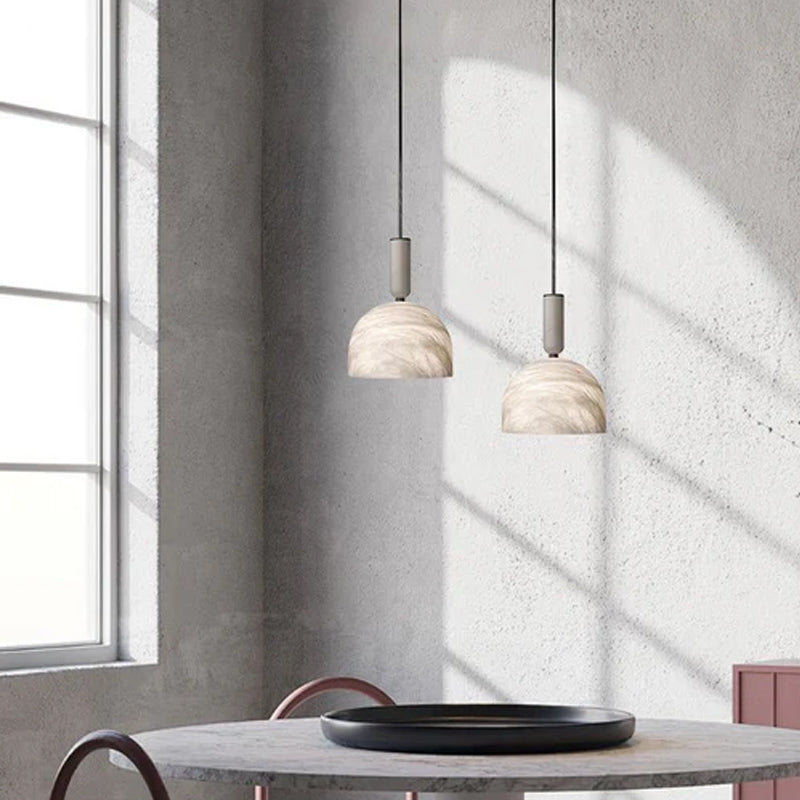 Postmodern LED White Spanish Marble Shadow for kitchen pendant light fixtures