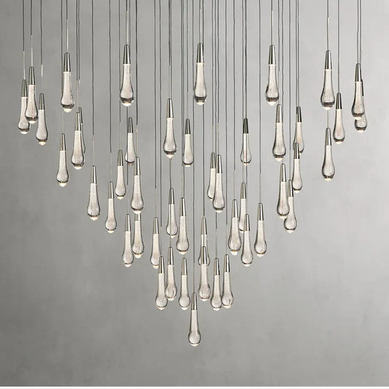 Modern 15'' 23'' 35'' 57'' Round Chandelier Lighting Nickel 47 Heads Dia 145 cm x H 29 cm Dia 57.09 x H 11.42 inch
