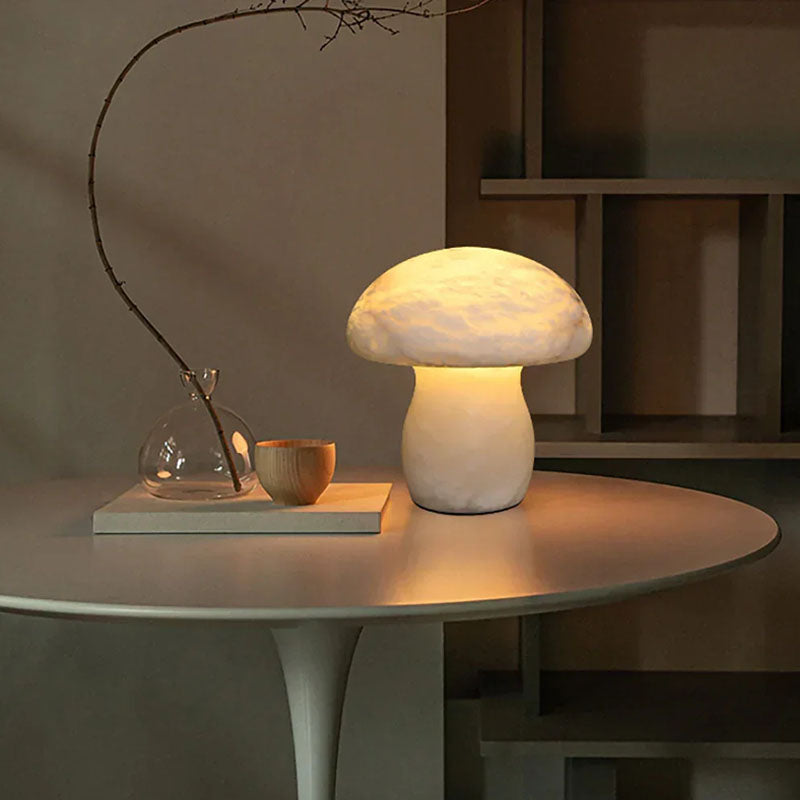 Alabaster Modern Mushroom Table Lamp