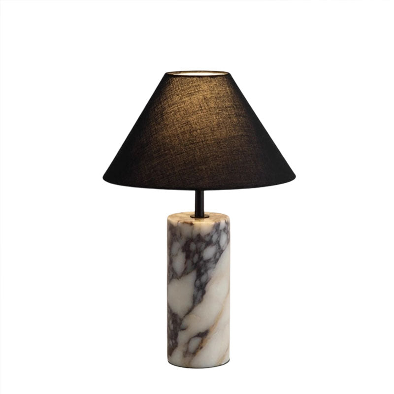 Marble Table Lamp Balck Lampshade