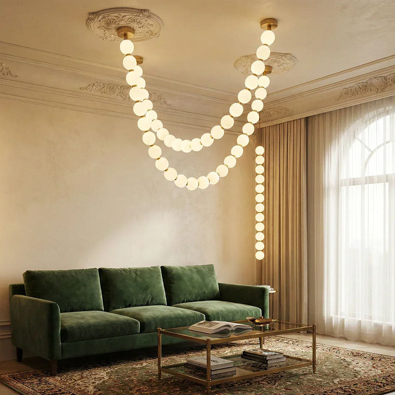 Luxurious Pearl Necklace Chandelier