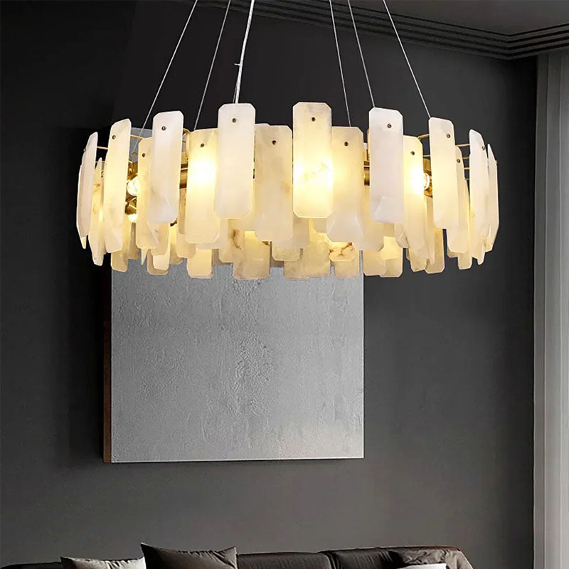 Round Noah Alabaster Chandelier