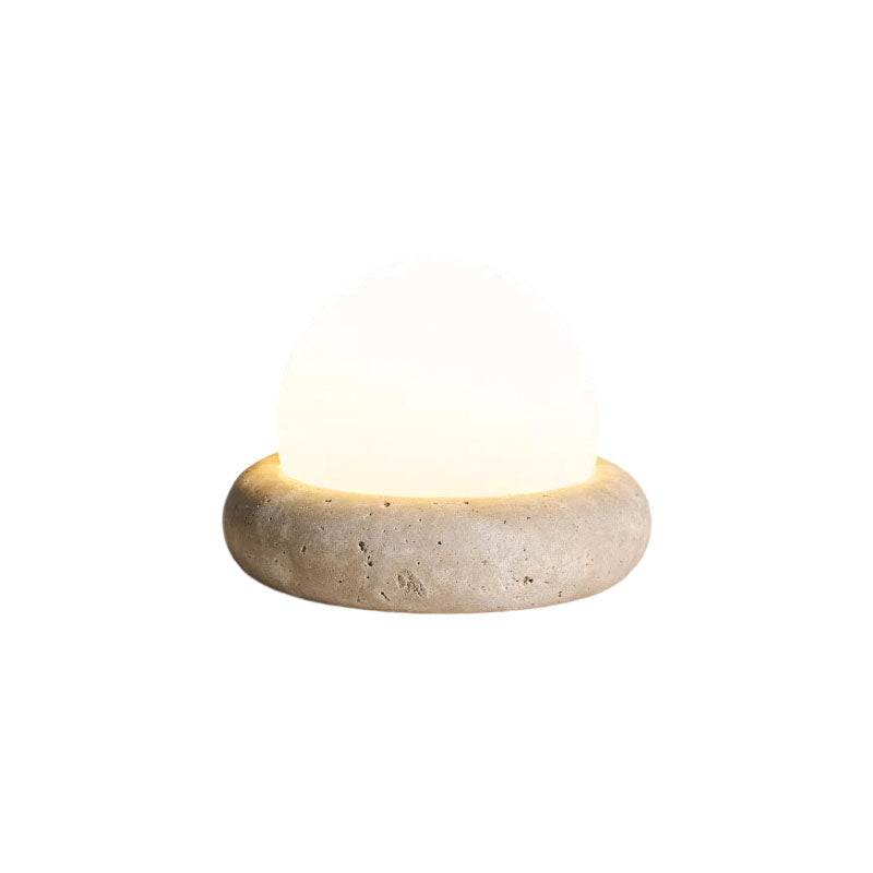 Yellow Travertine Sleep Charging Table Lamp