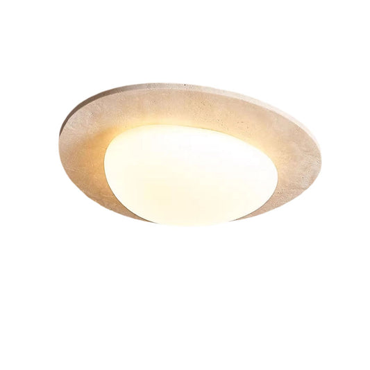 Oval Travertine Ceiling Light
