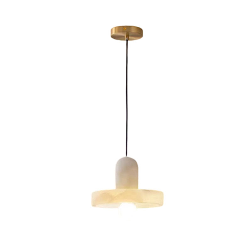 White Alabaster Kitchen Island Pendant Lamp Dia 8Dia 5.9” Height 1-bulb