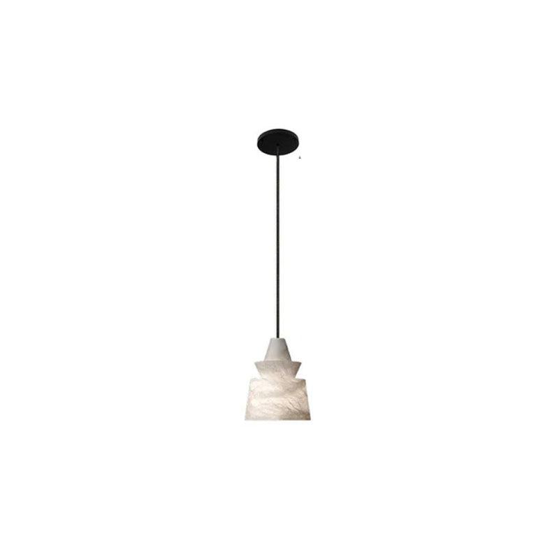 Brianna Alabaster Dining Table Pendant Modern Stacked Conical Pendant Light