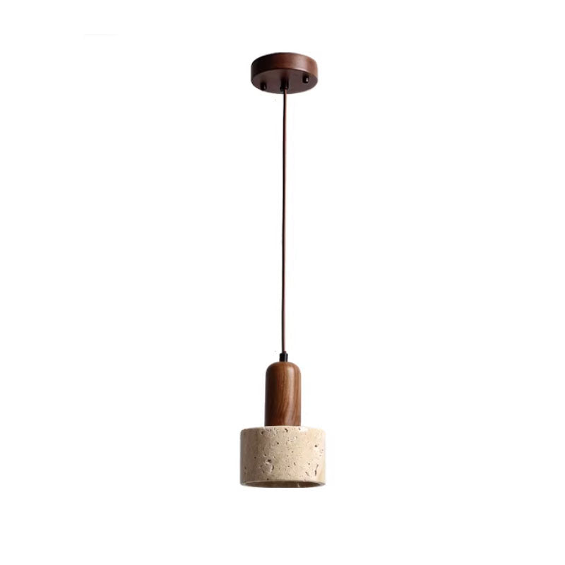 Travertine Cylinder Pendant Light