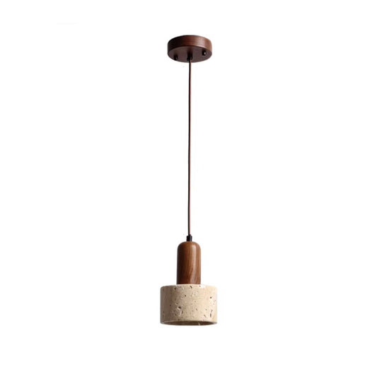 Travertine Cylinder Pendant Light