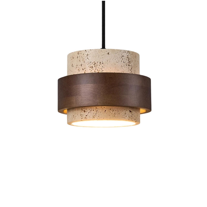 Multi-head Yellow Travertine Chandelier