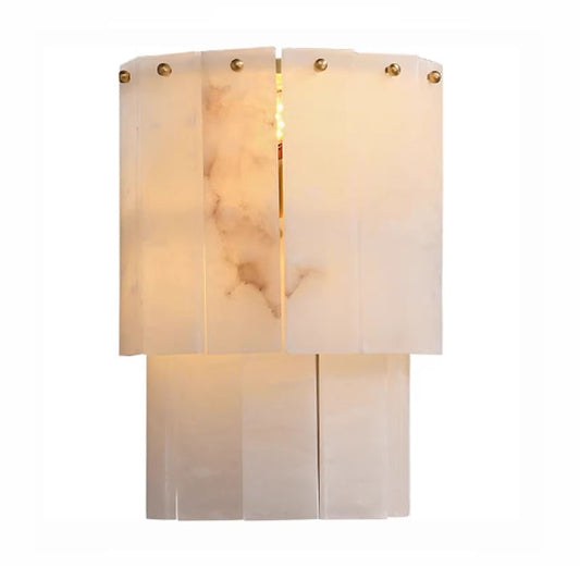 Alabaster Wall lamp in brass for Living room