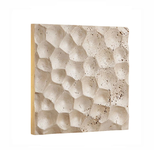 Square LED Wall Lamp Yellow Travertine Living Room Wall Lamp