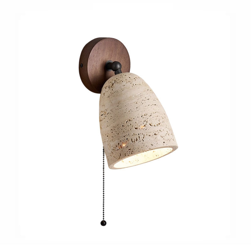 Oval Travertin Wall Lamp
