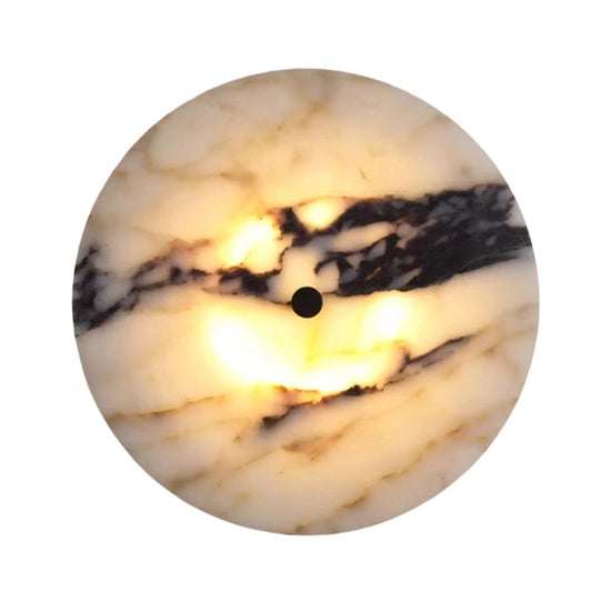 Round Natural Marble Wall Lamp