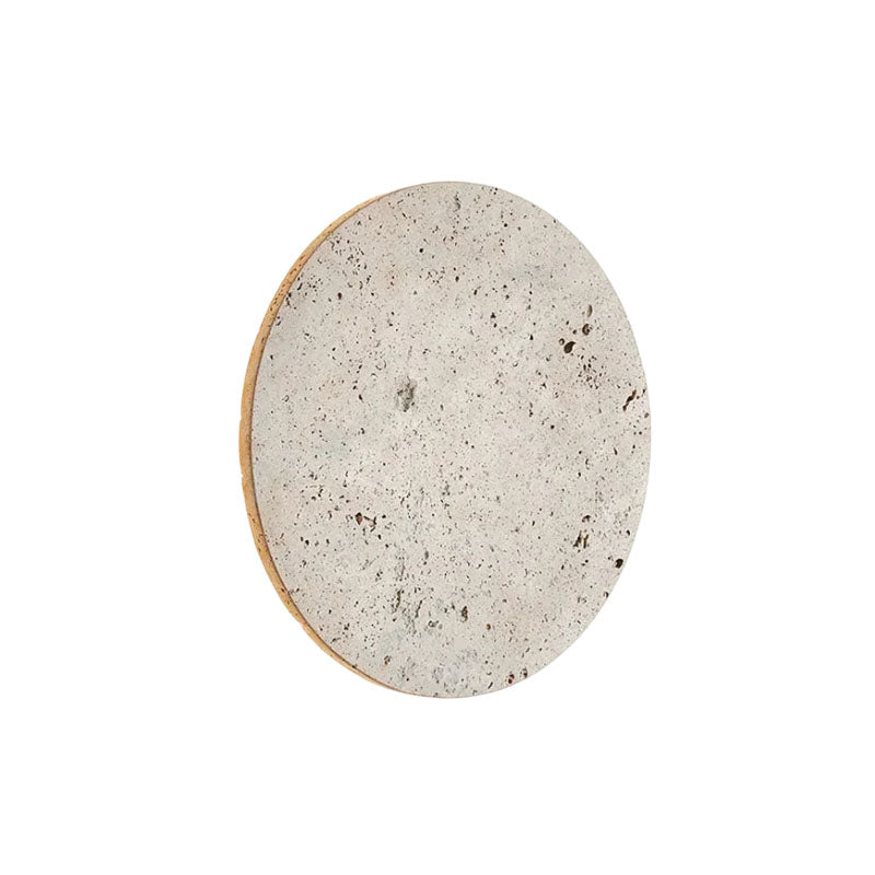 Round Natural Travertine Wall Lamp