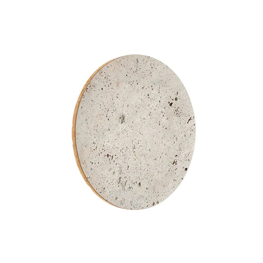 Round Natural Travertine Wall Lamp