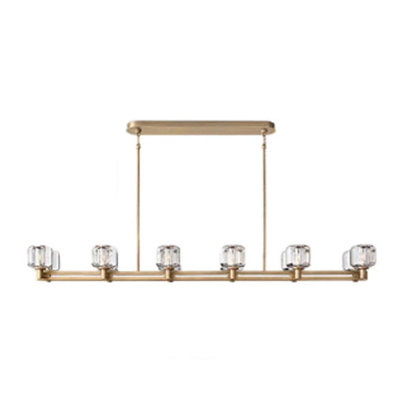 6/12 Light Candle Style Traditional Chandelier with Crystal Accents fordining room table