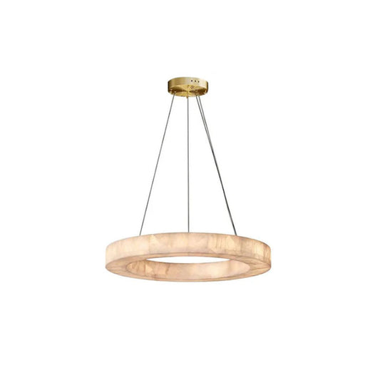 Vintage Rivage Round Calcite Alabaster Chandelier Collection Wide 31" 40" for foyer decor