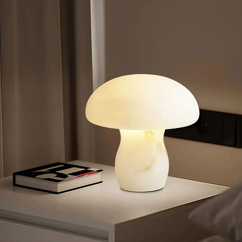 Alabaster Modern Mushroom Table Lamp
