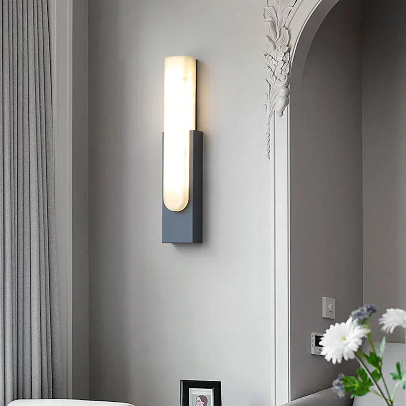 Alabaster Rectangle Wall Sconce