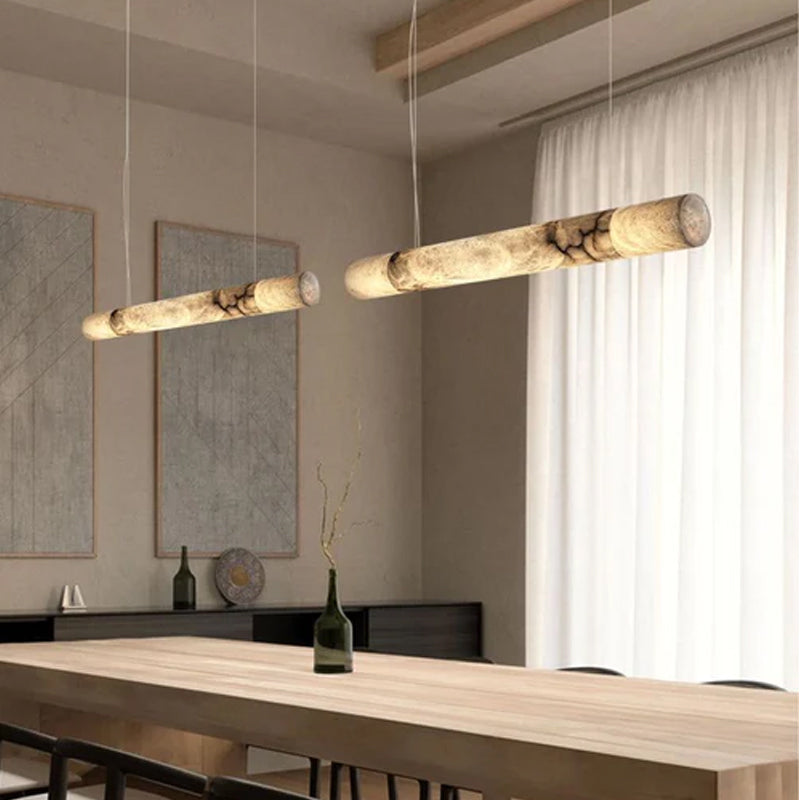 Minimalist Long Cord Ceiling Pendant Alabaster Lighting | 120/150cm Length