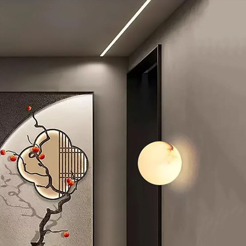 Orb Alabaster Wall Lamp