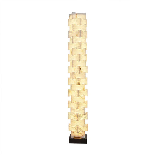 Irregularly Shaped AAlabaster Floor Lamp