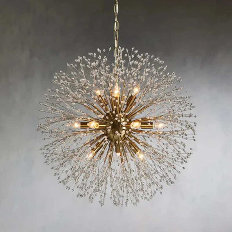 Dandelion Round Chandelier 22"30"43" BRASS 30"