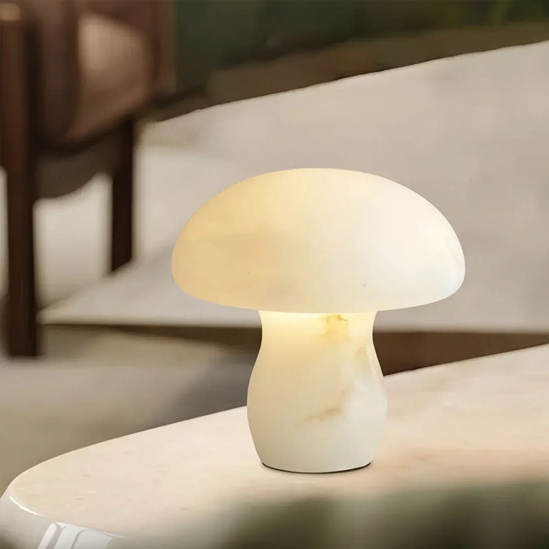 Alabaster Modern Mushroom Table Lamp