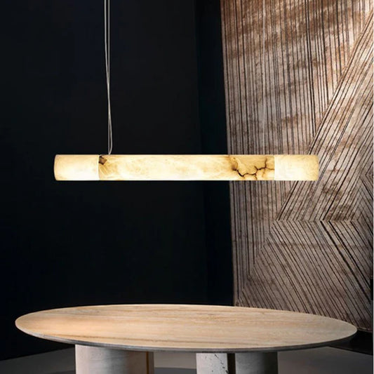 Minimalist Long Cord Ceiling Pendant Alabaster Lighting | 120/150cm Length