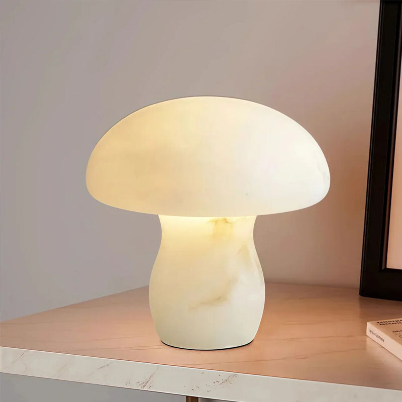 Alabaster Modern Mushroom Table Lamp